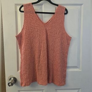 Women's Peach Textured Tank Top